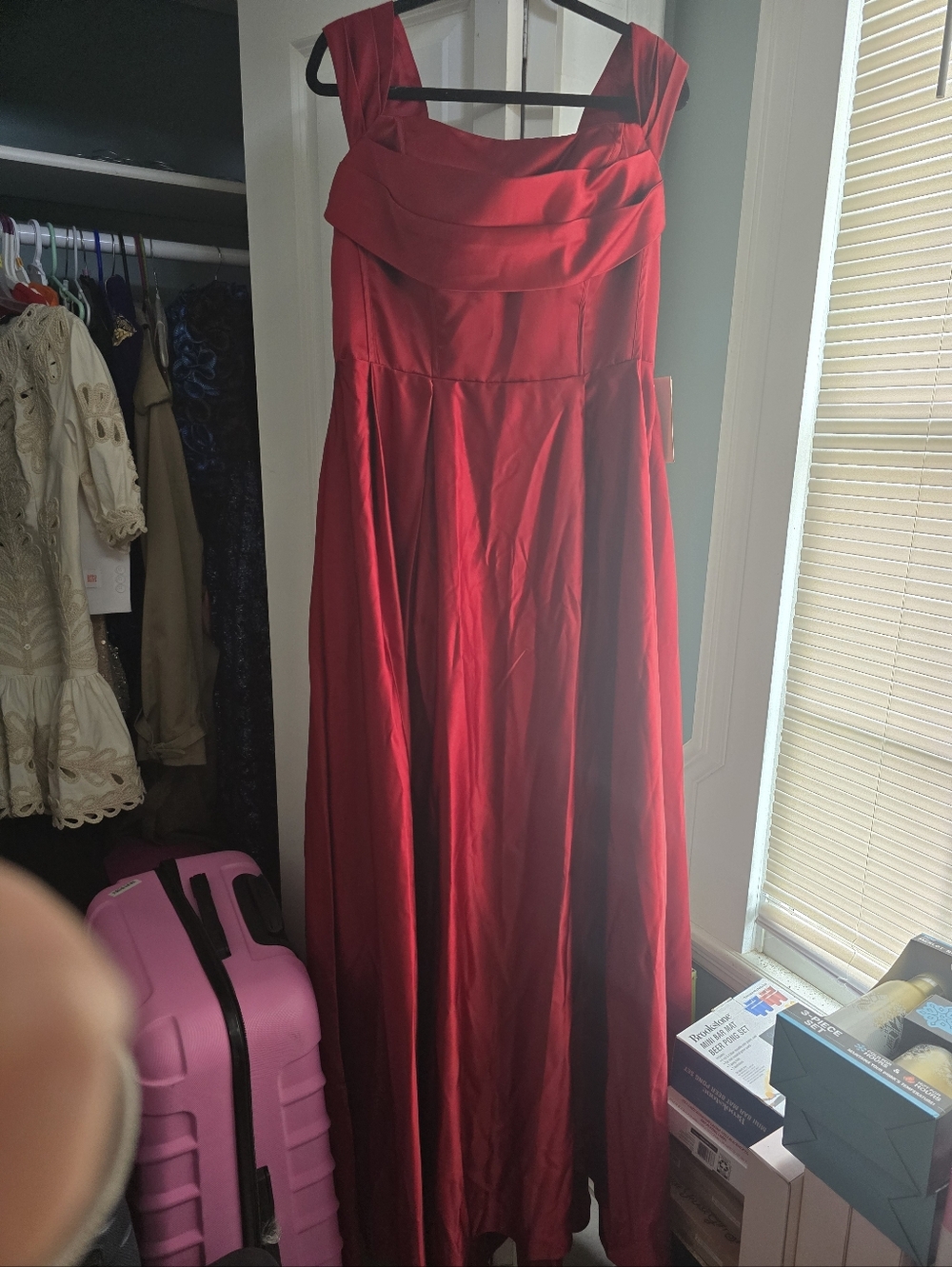 Witness Of Love, Red Corset Prom/bridesmaid Dress With Thick Straps. 18w NWT